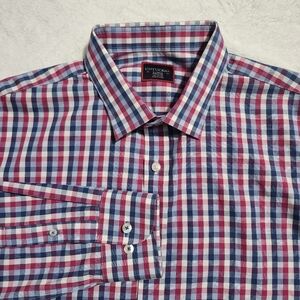 UNTUCKit Mens Wrinkle Free Checkered Button Down Shirt Multicolor Size XL Cotton